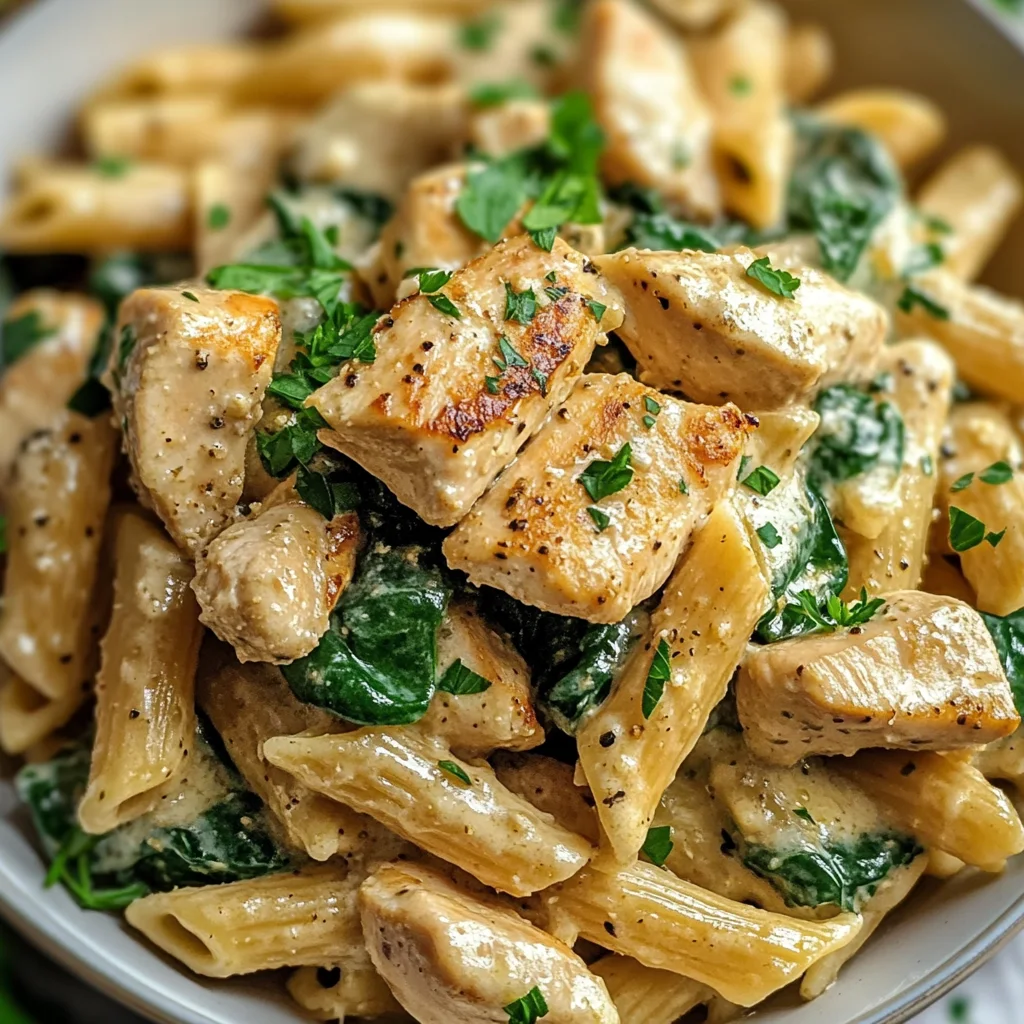 Healthy Garlic Parmesan Chicken Pasta