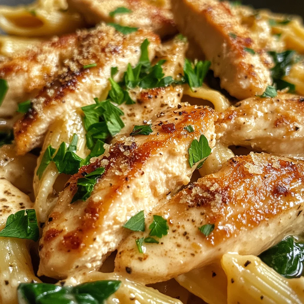 Healthy Garlic Parmesan Chicken Pasta image 3