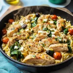 High Protein Mediterranean Chicken Orzo