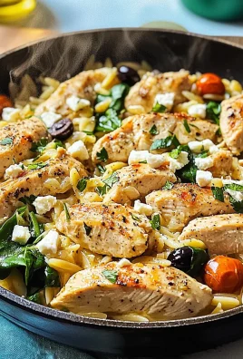 High Protein Mediterranean Chicken Orzo