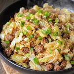 Keto Butter Fried Cabbage With Sausage