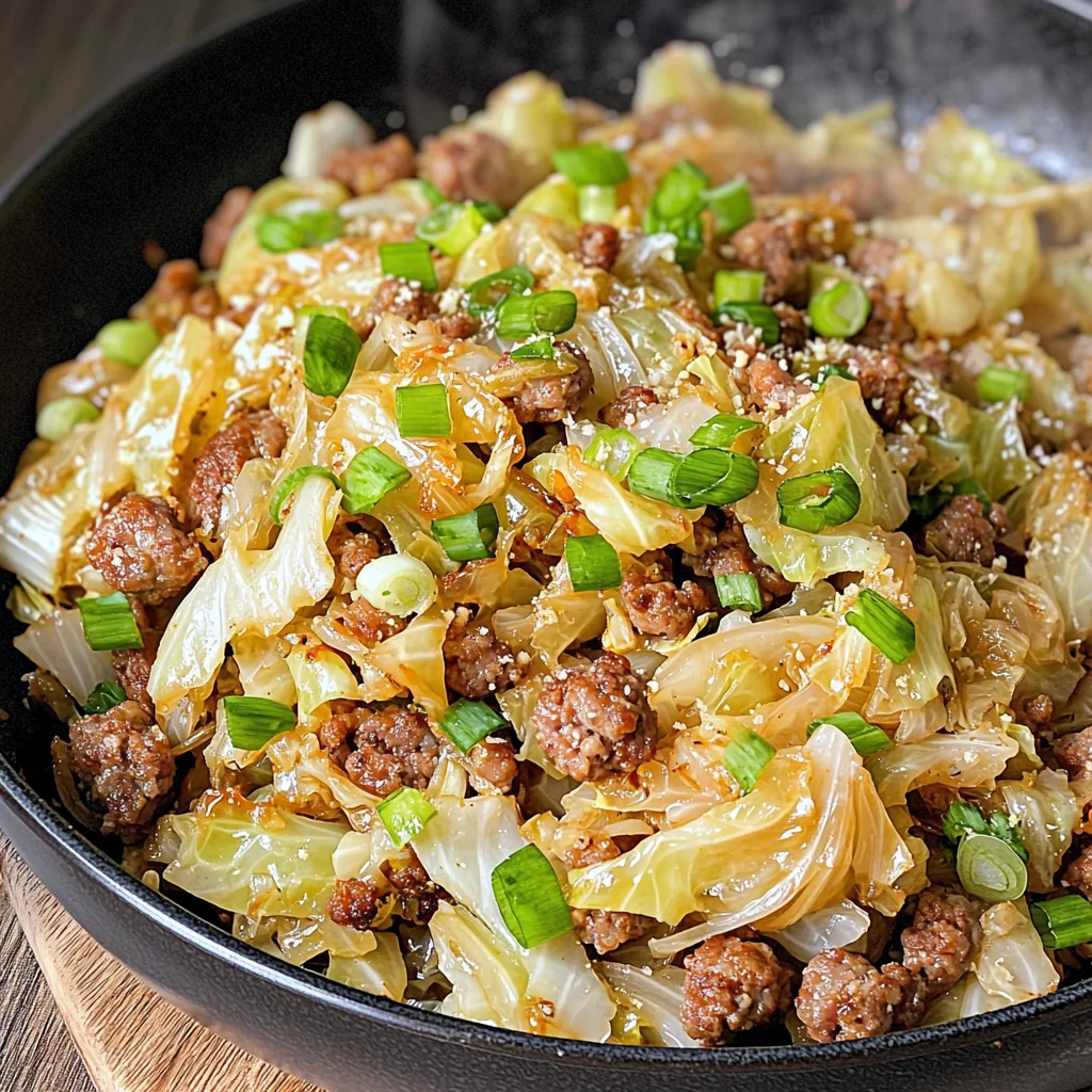 Keto Butter Fried Cabbage With Sausage