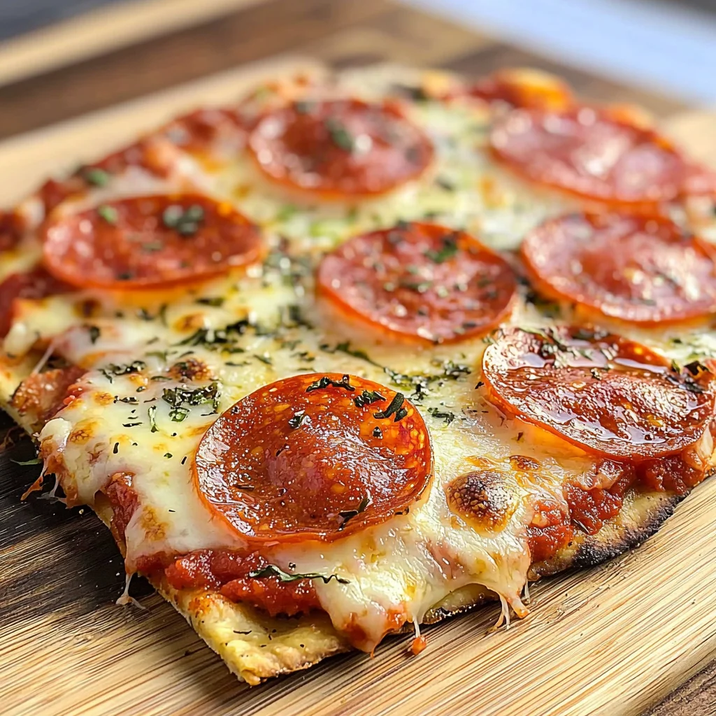 Keto Cottage Cheese Flatbread Pizza