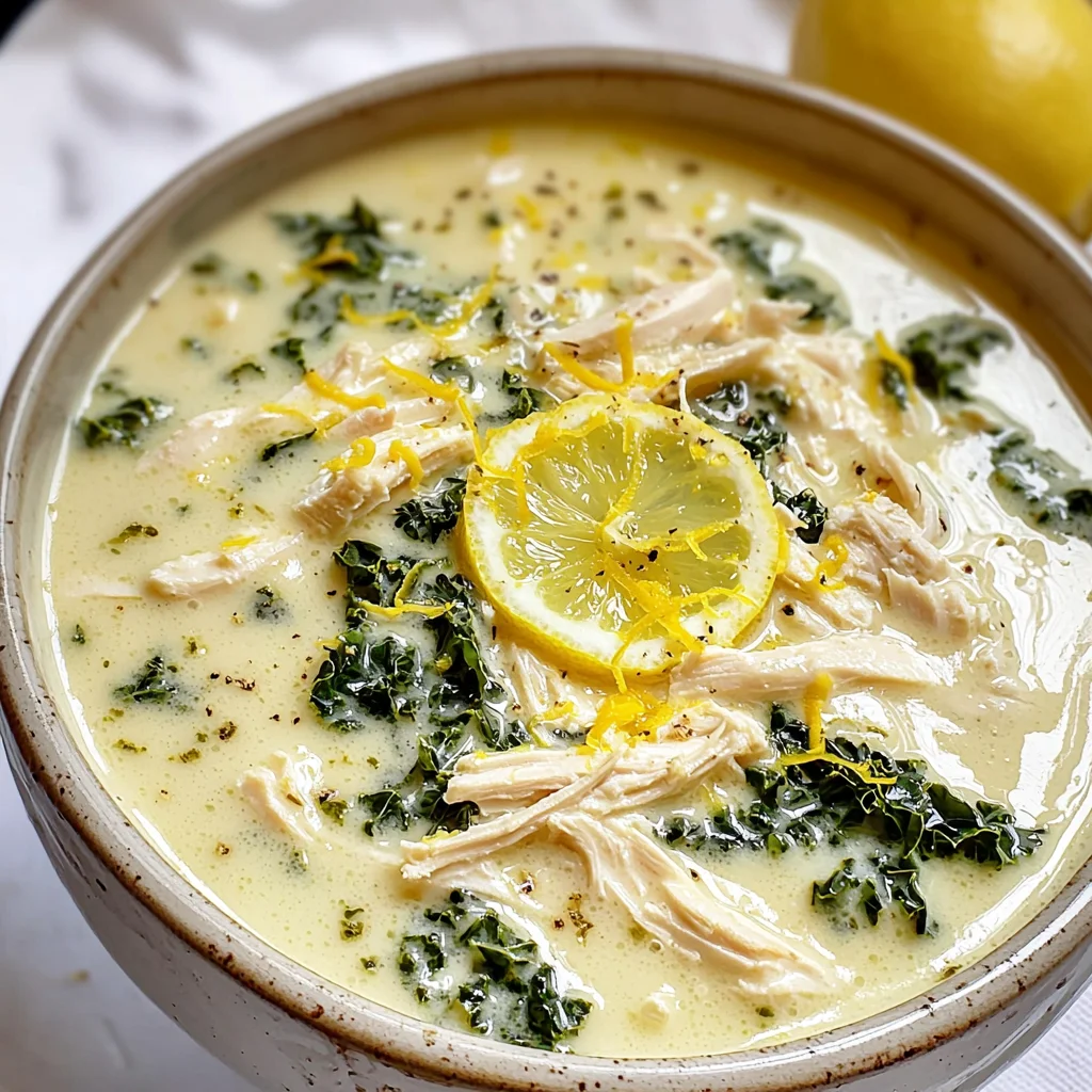 Keto Creamy Chicken Lemon Soup Recipe