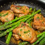Keto Garlic Butter Chicken Thighs And Asparagus