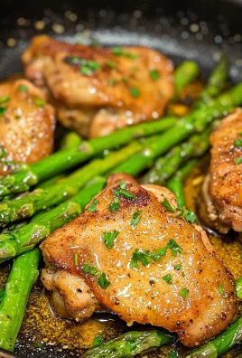 Keto Garlic Butter Chicken Thighs And Asparagus