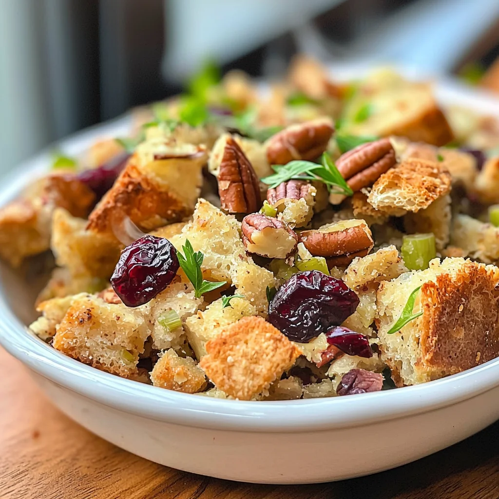 Keto Savory Cranberry Pecan Stuffing