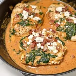 Keto Tomato Cream Sauce Chicken With Spinach