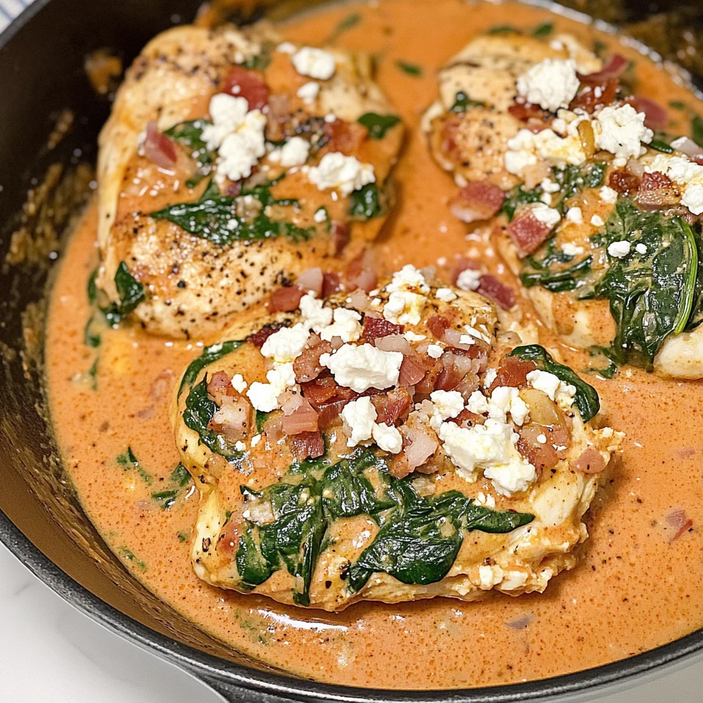Keto Tomato Cream Sauce Chicken With Spinach
