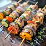 Keto grilled chicken skewers