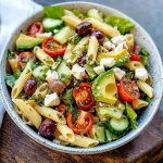 Lemon Herb Mediterranean Pasta Salad
