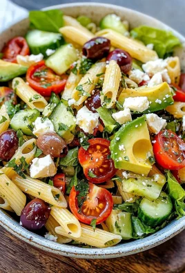 Lemon Herb Mediterranean Pasta Salad