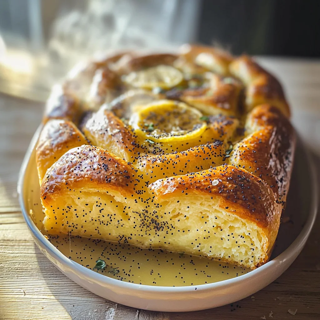 Lemon Poppy Seed Pull-Apart Bread
