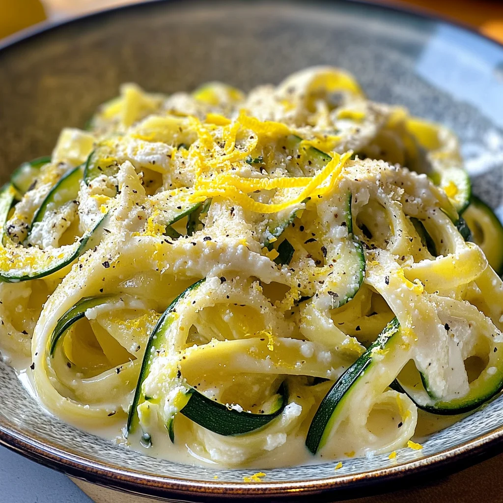 Lemon Ricotta Zucchini Pasta