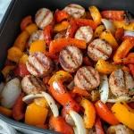 Low Carb Air Fryer Chicken Sausage and Peppers