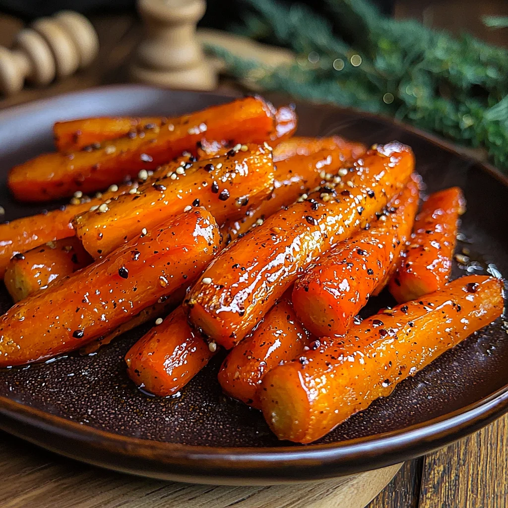 Maple Mustard Roasted Carrots