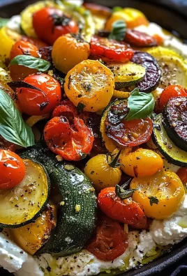 Roasted Veggies Over Lemony Whipped Ricotta