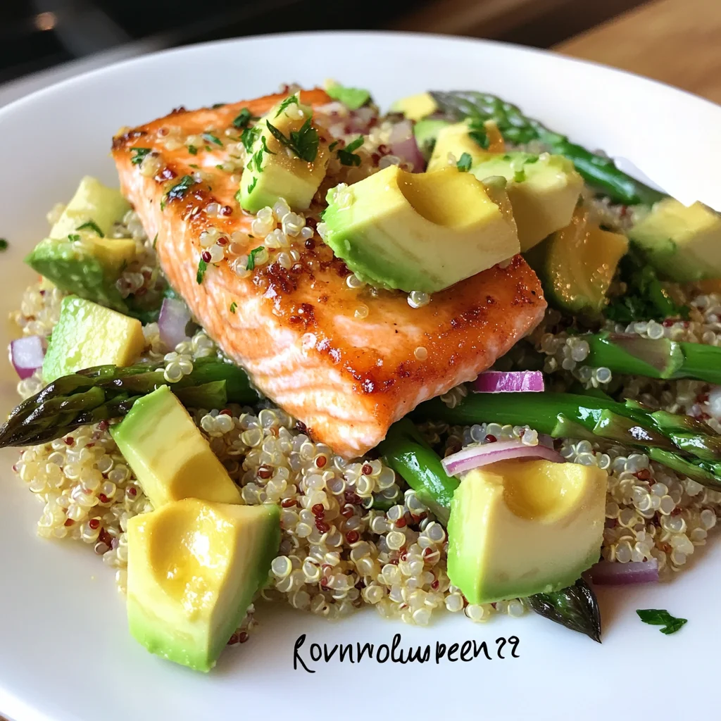 Salmon Quinoa Salad with Honey Lemon Vinaigrette