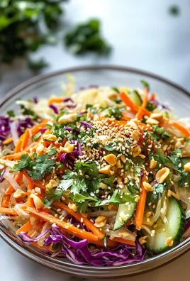Spring Roll Salad with Spicy Ginger Dressing
