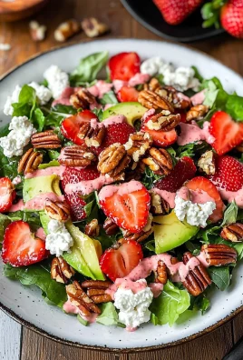 Strawberry & Goat Cheese Salad With Candied Pecans