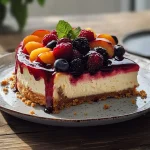 Summer Berry and Peach Cheesecake: A Refreshing Delight for Every Occasion