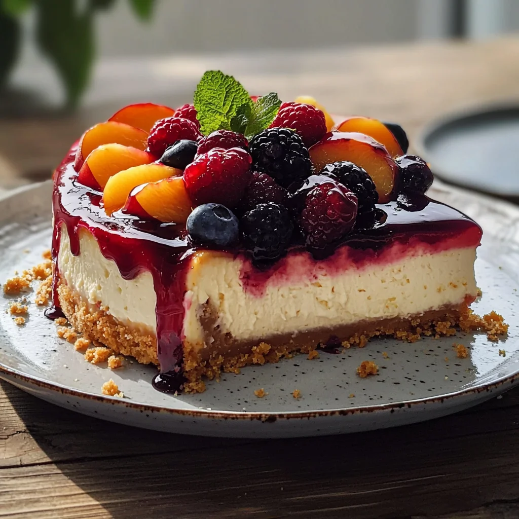 Summer Berry and Peach Cheesecake: A Refreshing Delight for Every Occasion