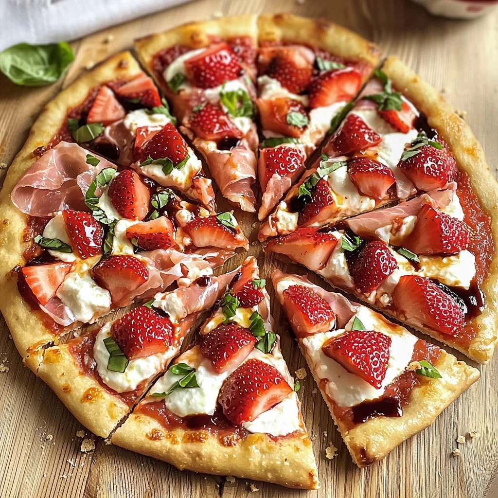 The BEST Strawberry Pizza