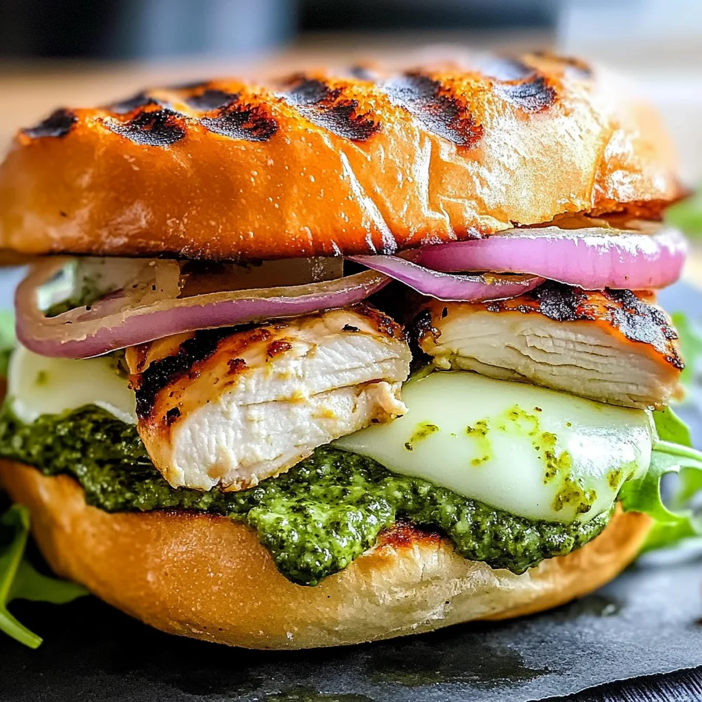 Ultimate Grilled Chicken Pesto Sandwich