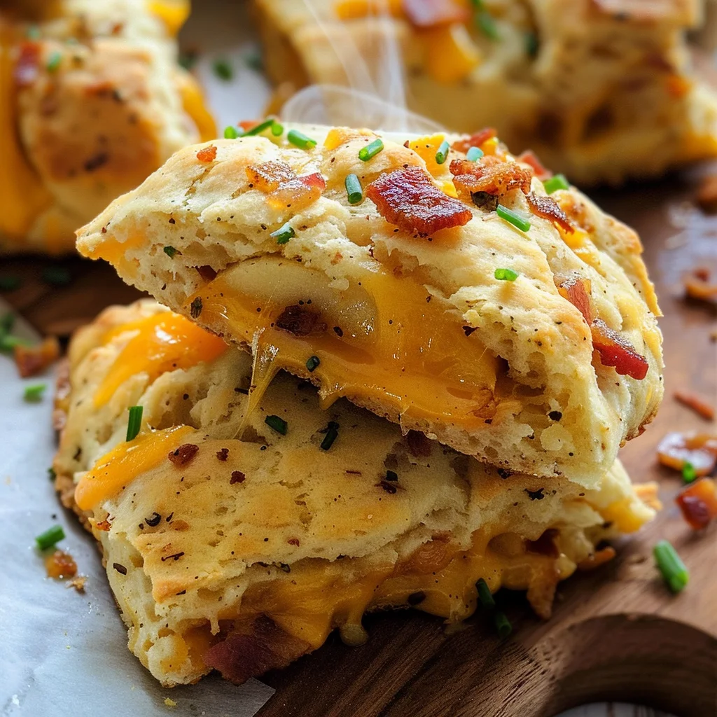 Air Fryer Apple Cheddar Bacon Scones