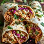 BBQ Chicken Coleslaw Wraps