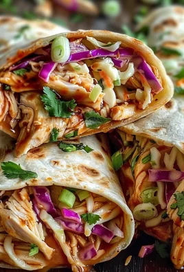 BBQ Chicken Coleslaw Wraps