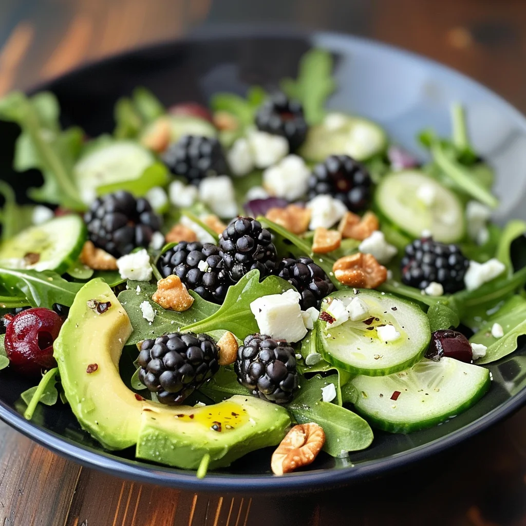 Blackberry, Avocado, and Arugula Salad