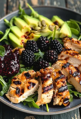Blackberry Basil Grilled Chicken Salad