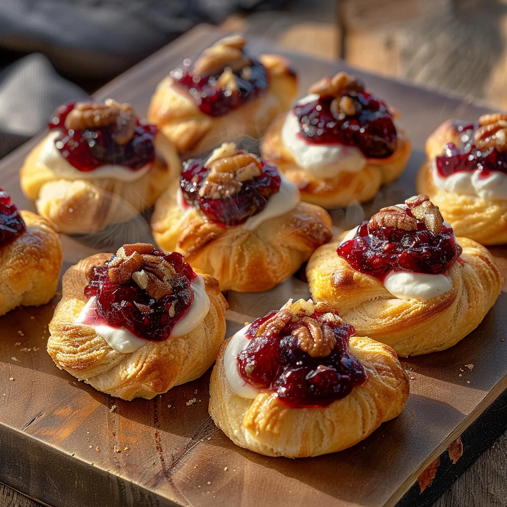 Cranberry Cream Cheese Crescent Bites
