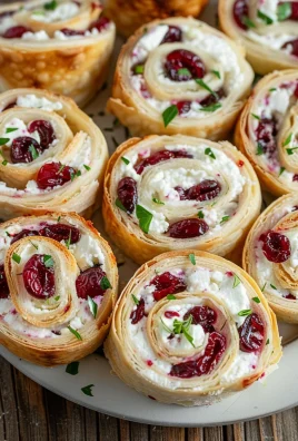 Cranberry Feta Pinwheels with Cream Cheese