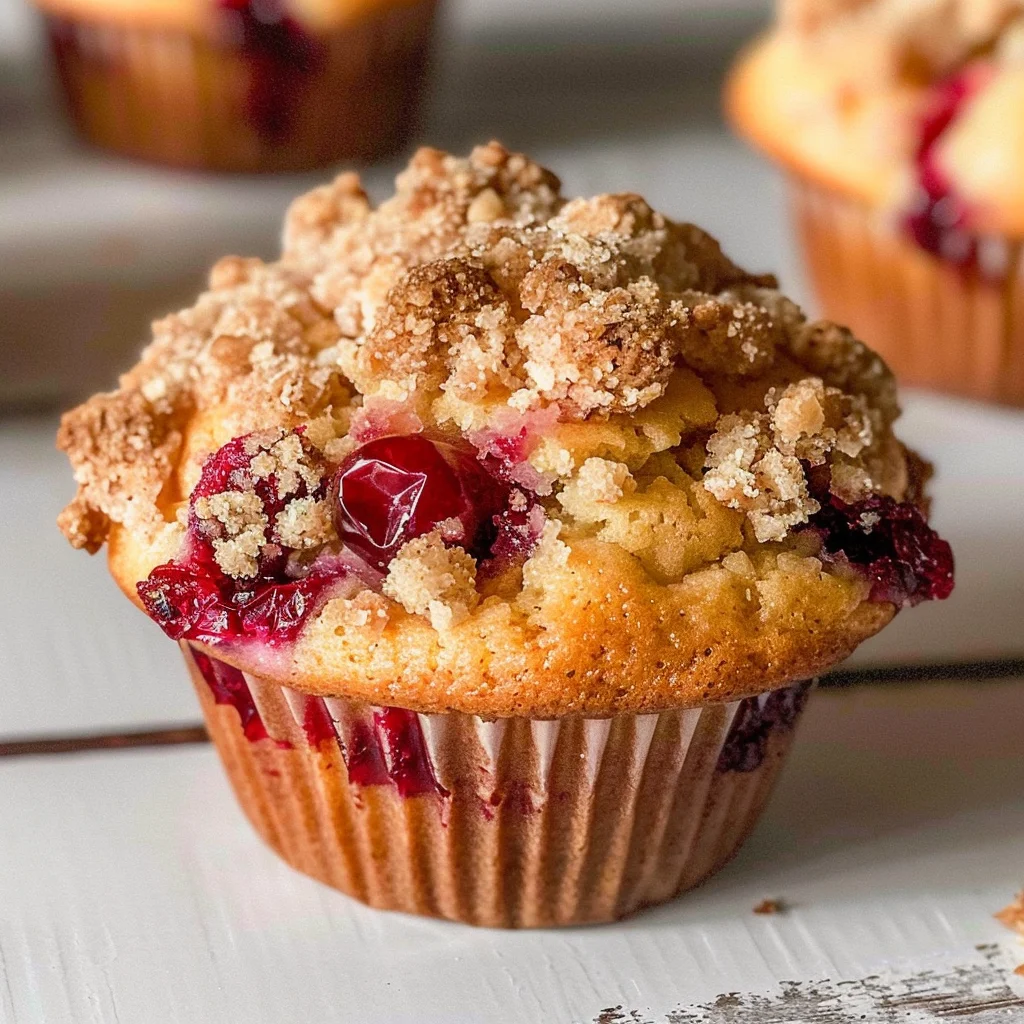 Cranberry Orange Muffins with Streusel