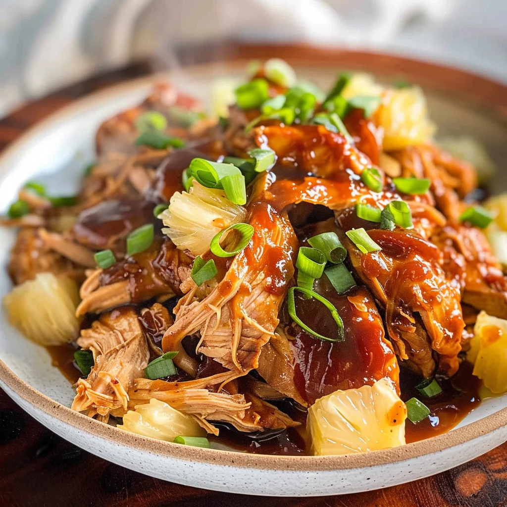 Crockpot Pineapple BBQ Chicken