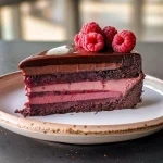 Dark Chocolate Raspberry Mousse Cake