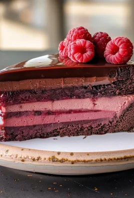 Dark Chocolate Raspberry Mousse Cake