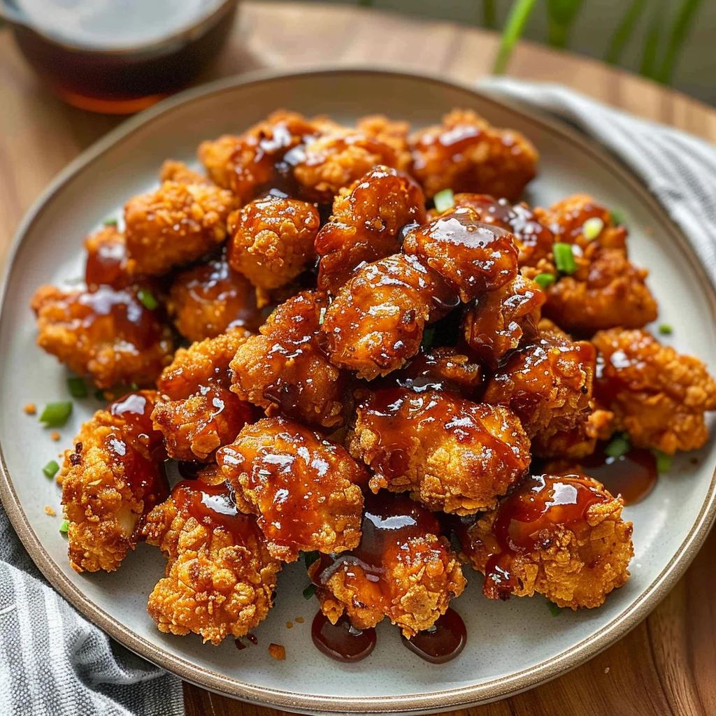 Delicious Baked Honey BBQ Popcorn Chicken Recipe