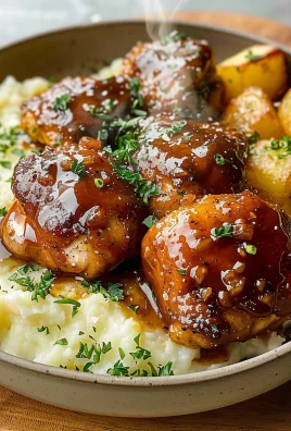 Honey Bbq Chicken & Creamy Garlic Parmesan Potatoes