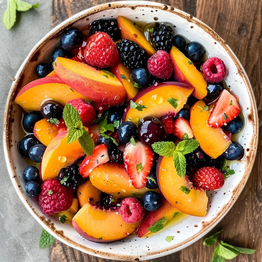 Peach Berry Fruit Salad
