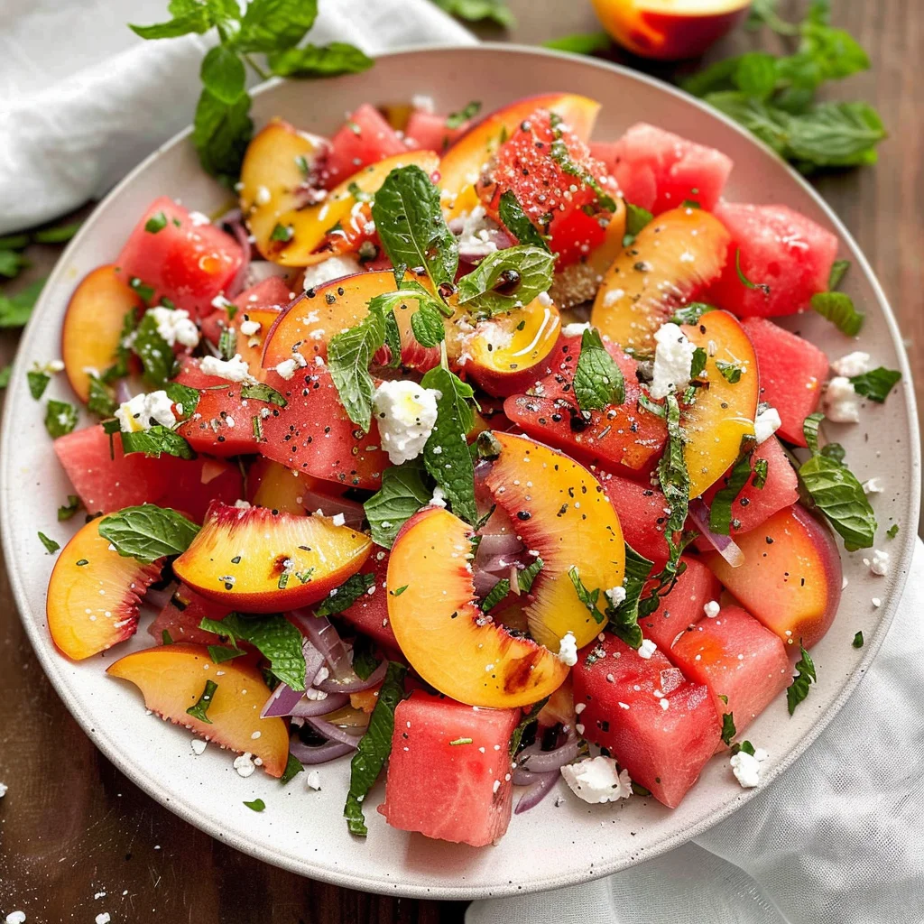 Peach Watermelon Salad: Refreshing Summer Delight Awaits!