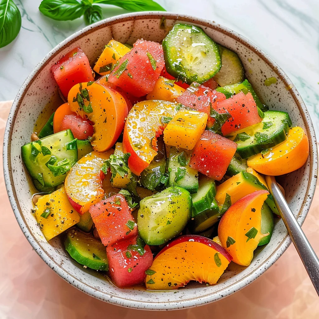 Peach Watermelon Salad Without Feta