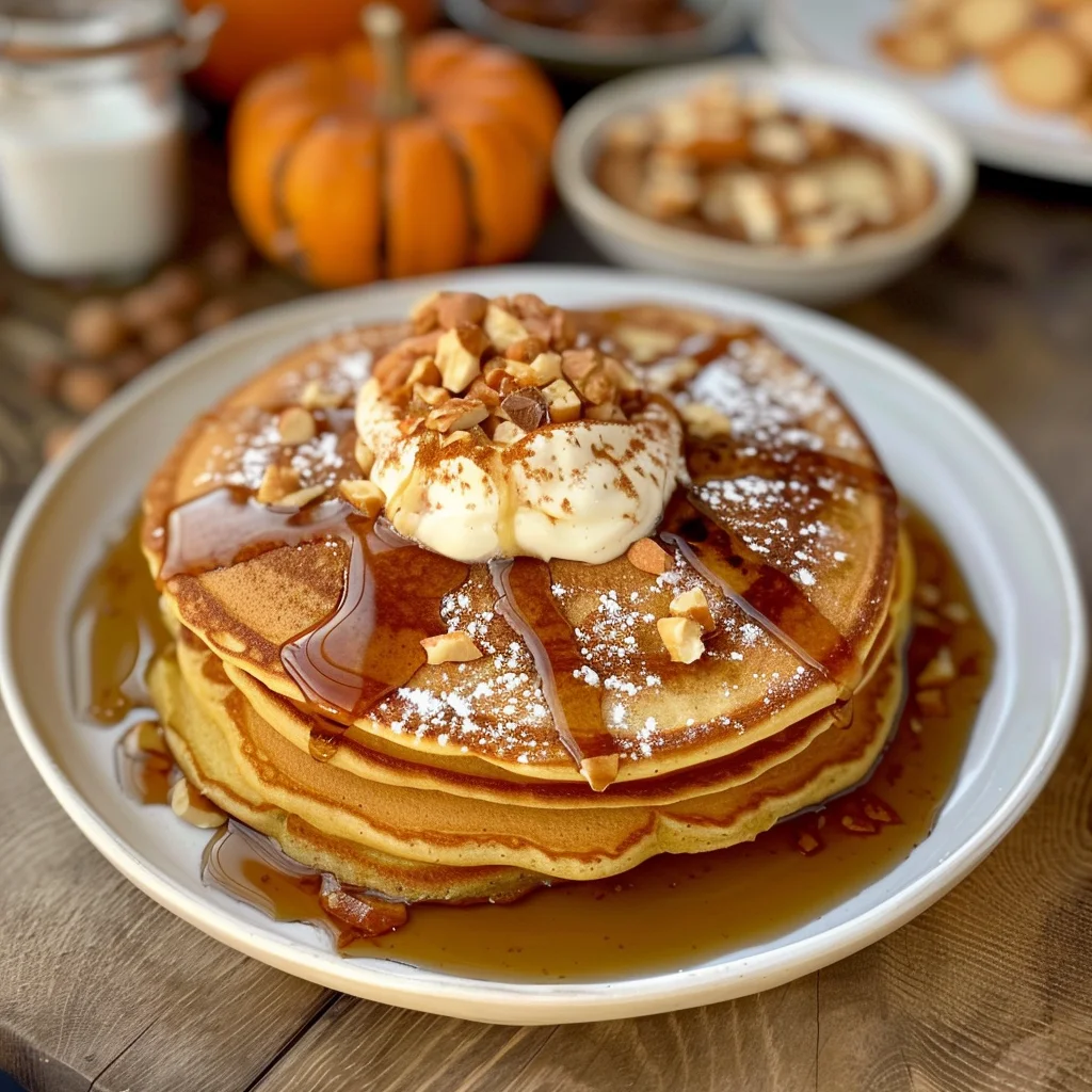 Pumpkin Greek Yogurt Pancakes