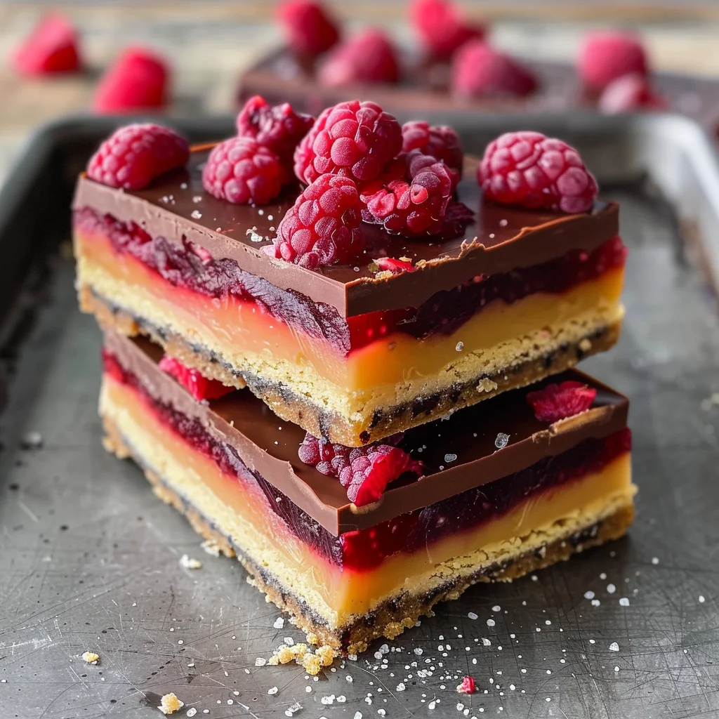 Raspberry Caramel Millionaires Shortbread