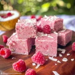 Raspberry Coconut Fudge | A sugar-free, vegan fudge recipe