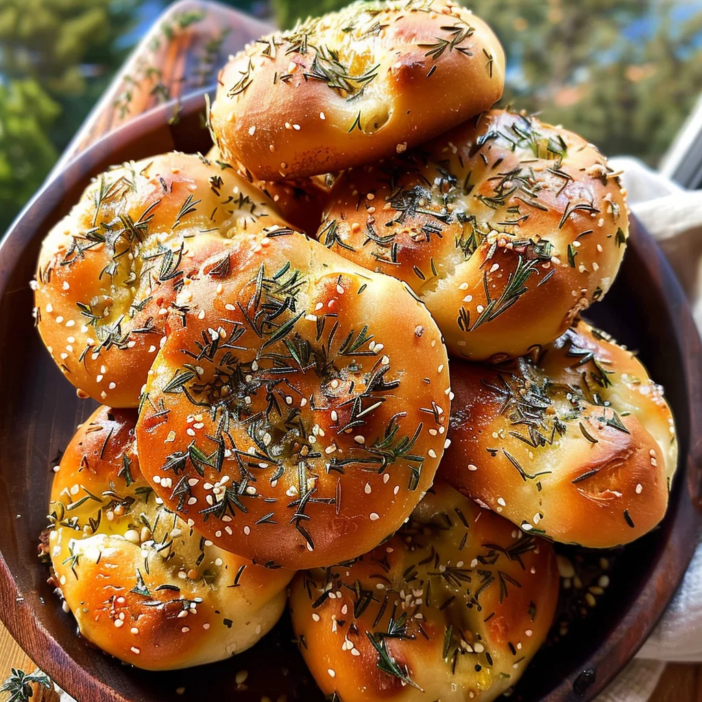Rosemary Garlic Focaccia Muffins