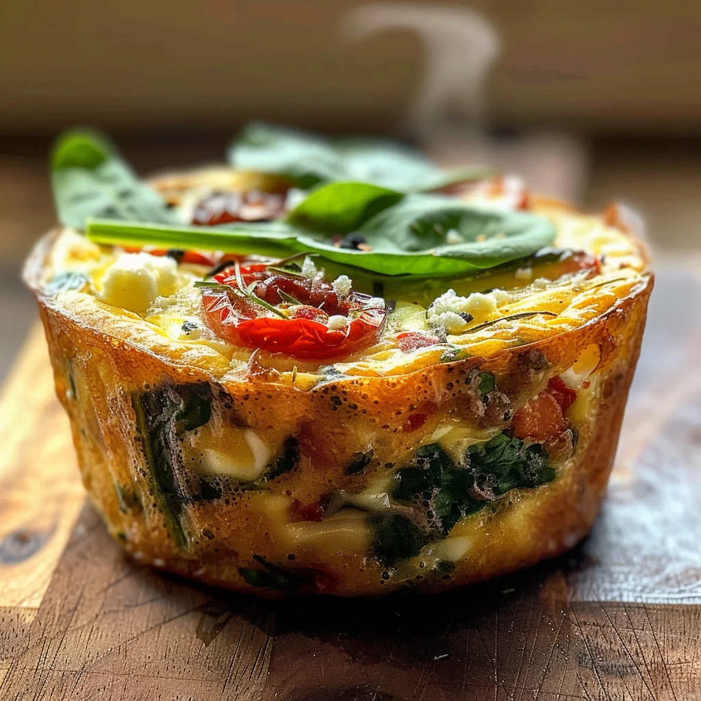 Spinach, Feta, and Sun-Dried Tomato Egg Muffins image 4