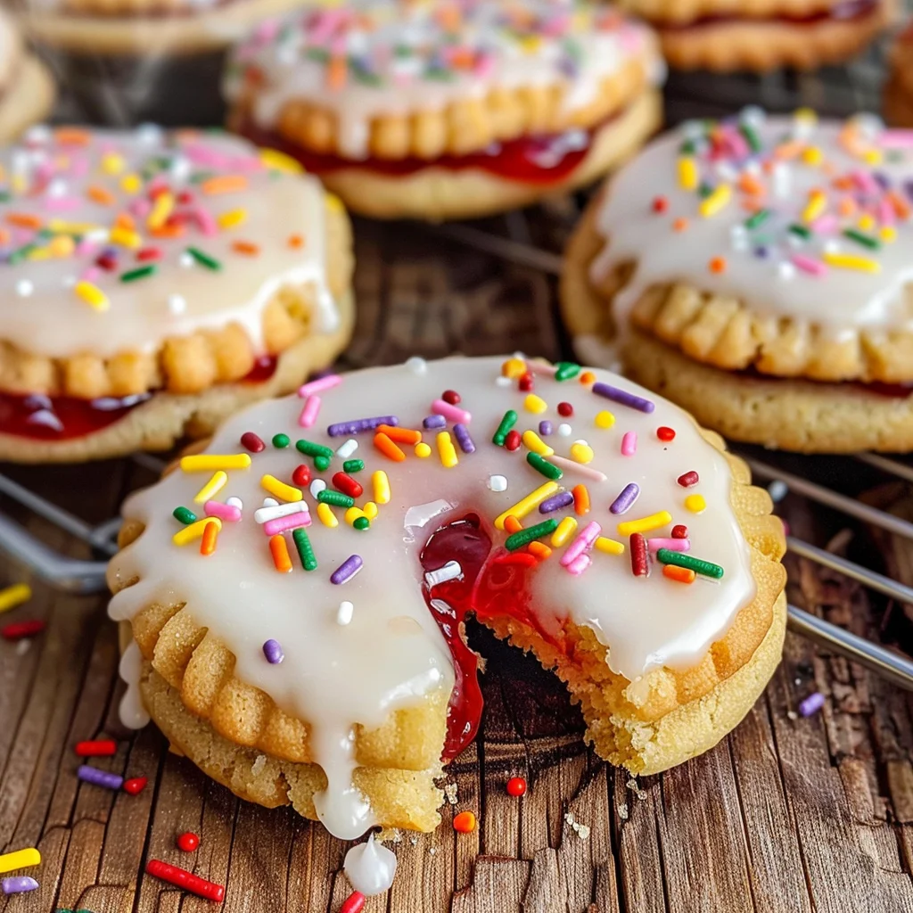 Strawberry Pop Tart Sugar Cookies